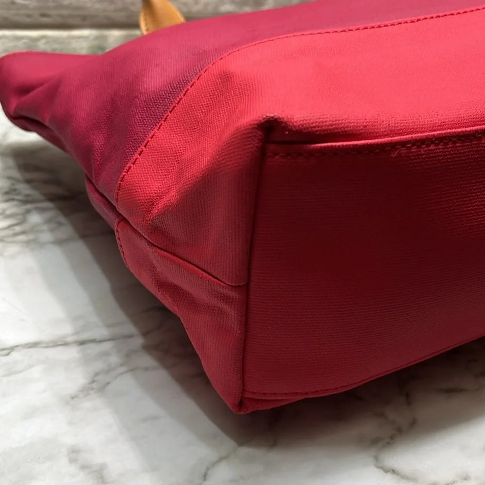 TORY BURCH LEATHER AND CANVAS TOTE BAG IN EUC - Picture 12 of 15